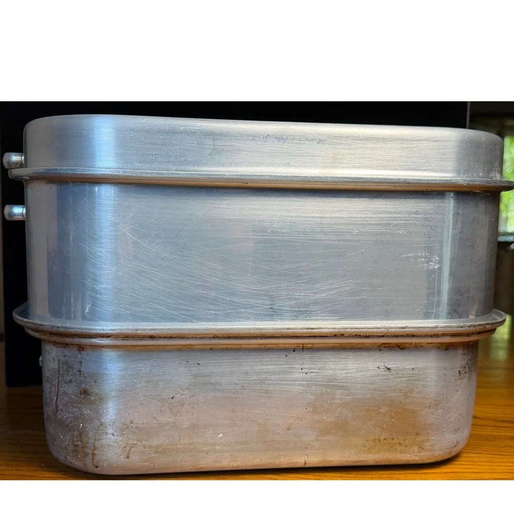 Vintage Wear-Ever Aluminum Roaster Steamer Set: No 825-LR 825-FR Made in USA